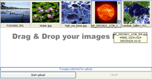 JImageUpload applet screenshot under Windows XP